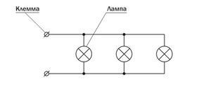 Схема люстры с тремя лампами