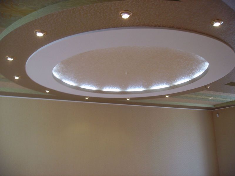 Установка светильников в натяжной потолок