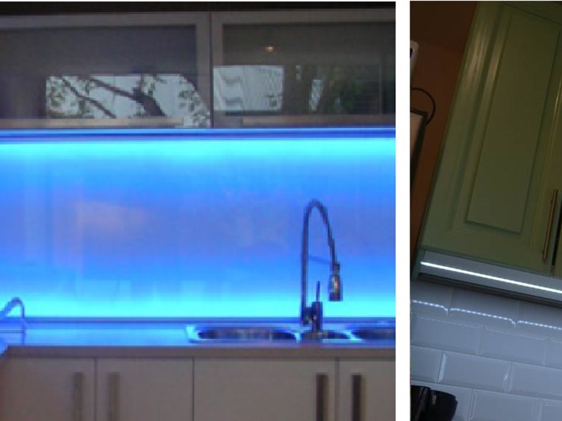 Голубая Светодиодная подсветка для кухни