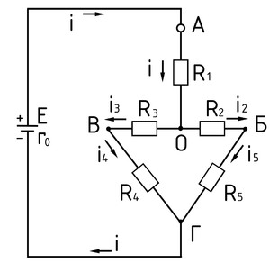 Резисторные цепи расчет треугольника
