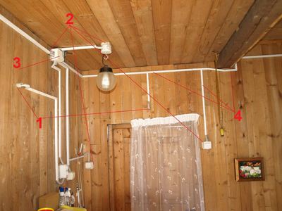 Схема разводки электропроводки в деревянном доме